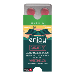 Live Rosin 3000mg THCP + D9 + D8 Gummies for Paradise - Watermelon (Hybrid) - 10 Gummies | 300mg each