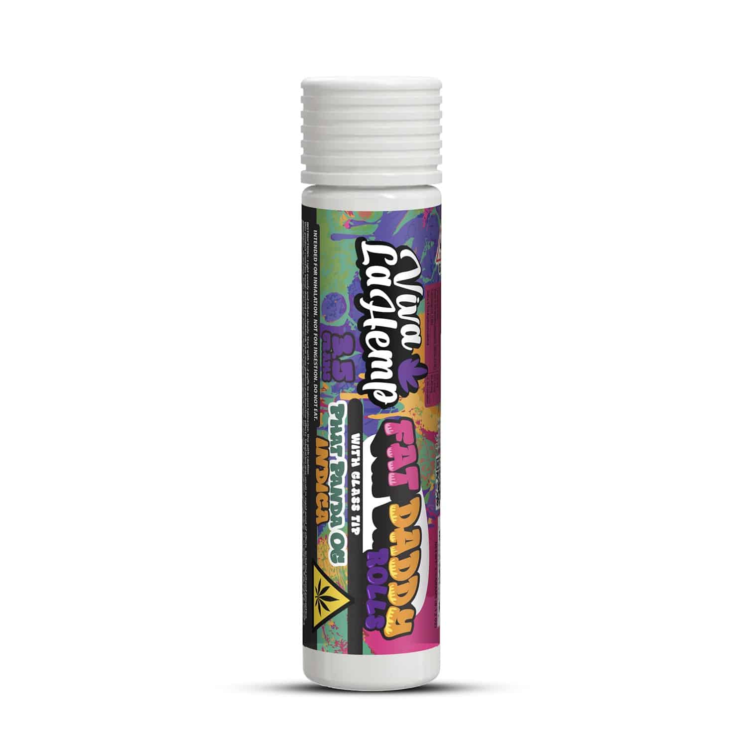 Phat Panda OG (Indica) - Viva La Hemp Fat Daddy Rolls 3.5G | Premium Infused Hemp Pre Roll with Hash Rosin & Diamond Coating Copy
