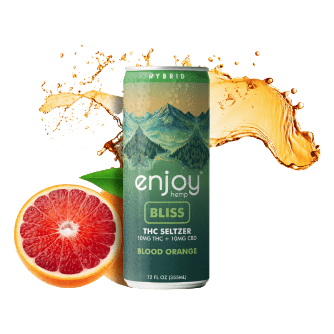 10mg D9 + 10mg CBD Mediumdose Blood Orange Seltzer for Bliss (Hybrid)
