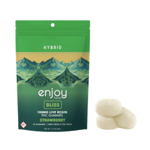 Live Rosin 100mg Delta 9 Gummies for Bliss - Hybrid-Infused Strawberry - 10 Gummies | 10mg each