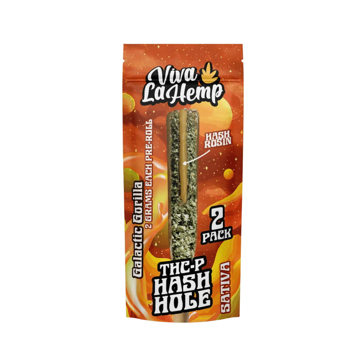 THCP Hash Hole Pre Roll – 2G Galactic Gorilla (Sativa) - 2 pack