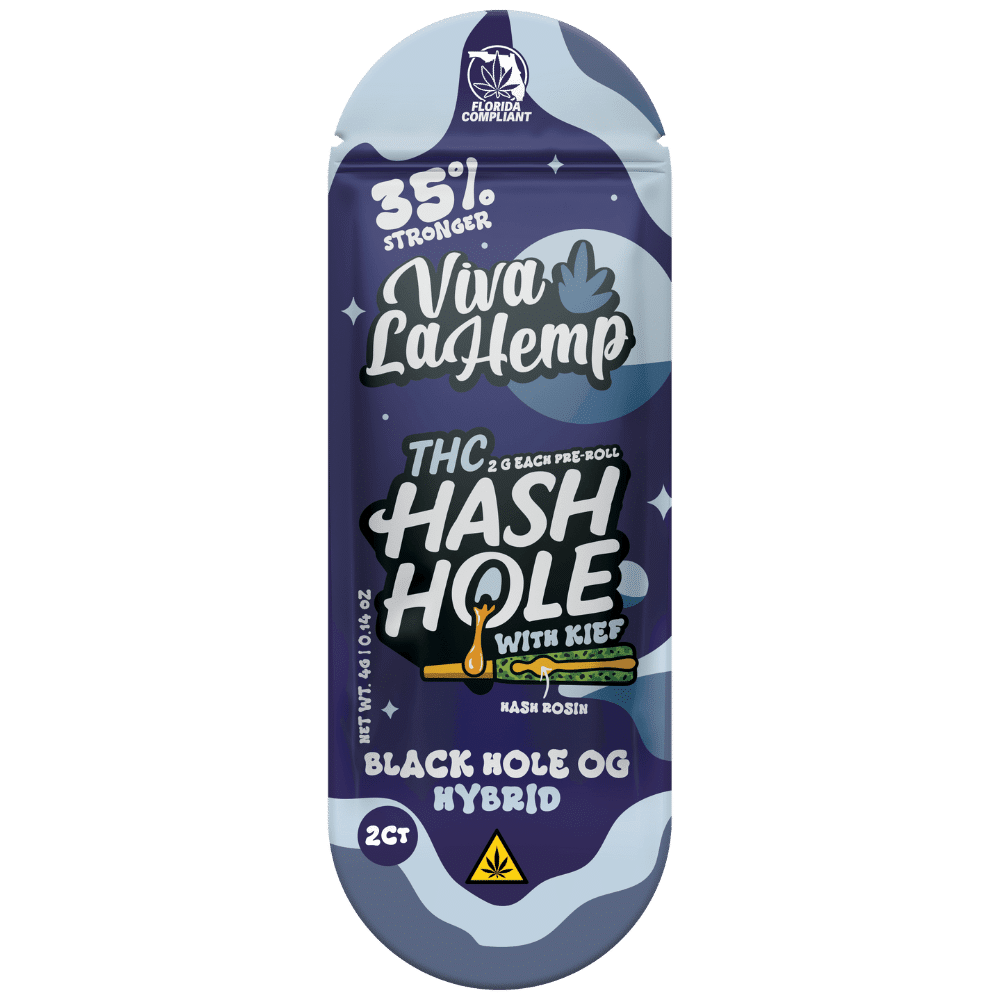 THCP Hash Hole Pre Roll with Kief – 2G Black Hole OG (Hybrid) - 2 pack