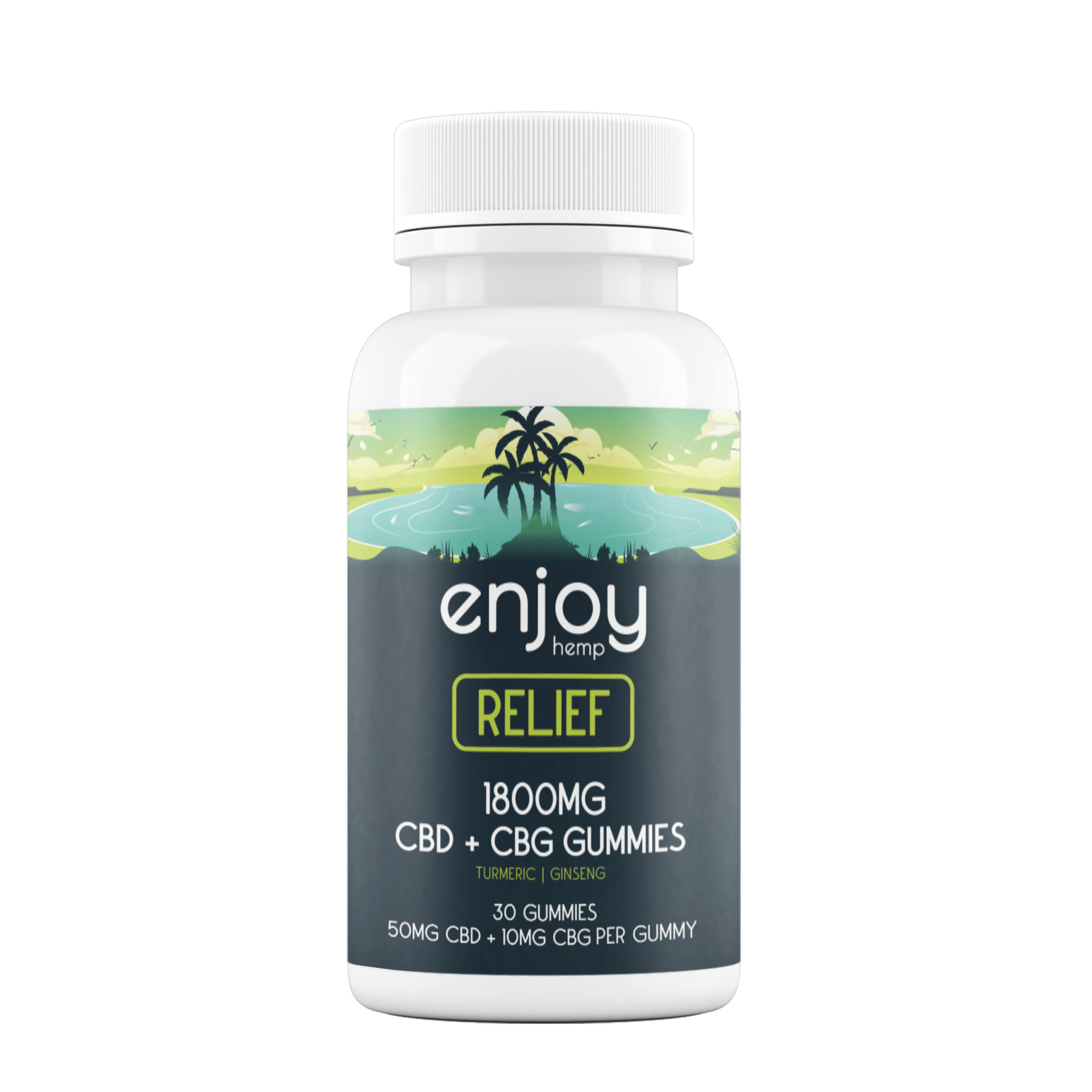 CBD Gummies For Relief - Full Spectrum CBD + CBG + Turmeric + Ginseng