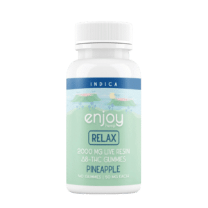 Live Resin Delta 8 Gummies 2000mg Total (50 Mg Each | 40 Gummies) - Pineapple - Relax (Indica)