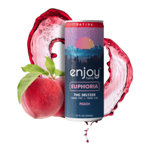 10mg D9 + 10mg CBG Mediumdose Peach Seltzer for Euphoria (Sativa)