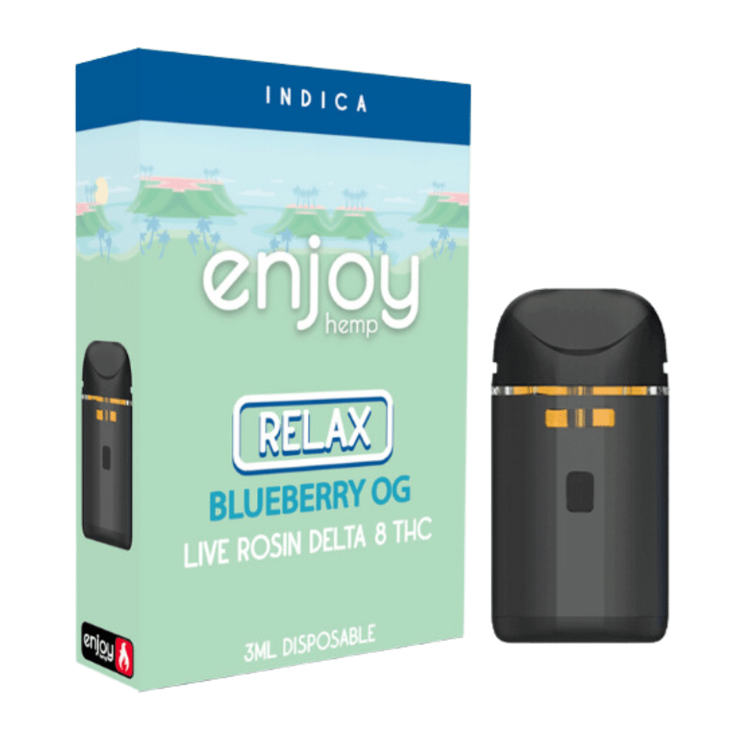 Delta 8 3ml Disposable Vape for Relax - Blueberry OG (Indica)